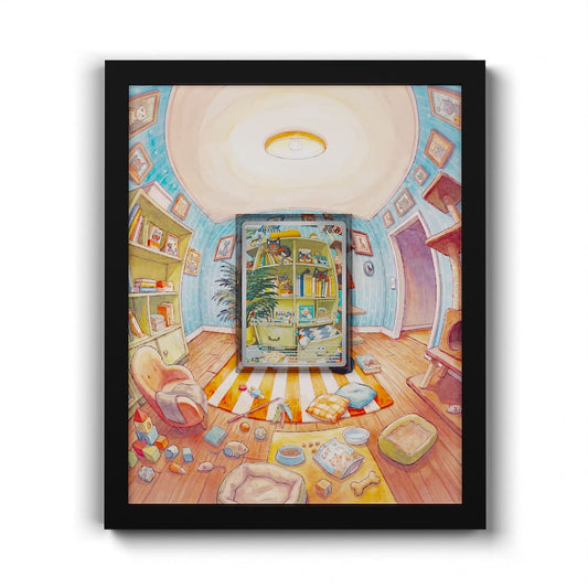 167/162 Litten - Extended Artwork Framed Pokemon Card Display