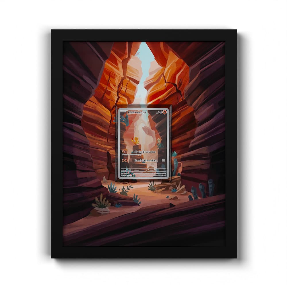168 Charmander - Extended Artwork Framed Pokemon Card Display