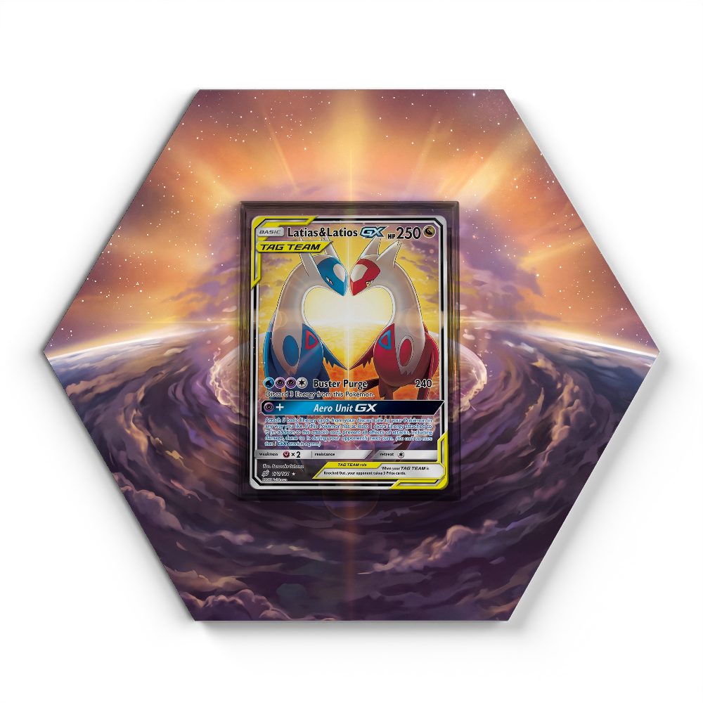 170/181 Latias & Latios GX - Extended Artwork Pokemon Card Display