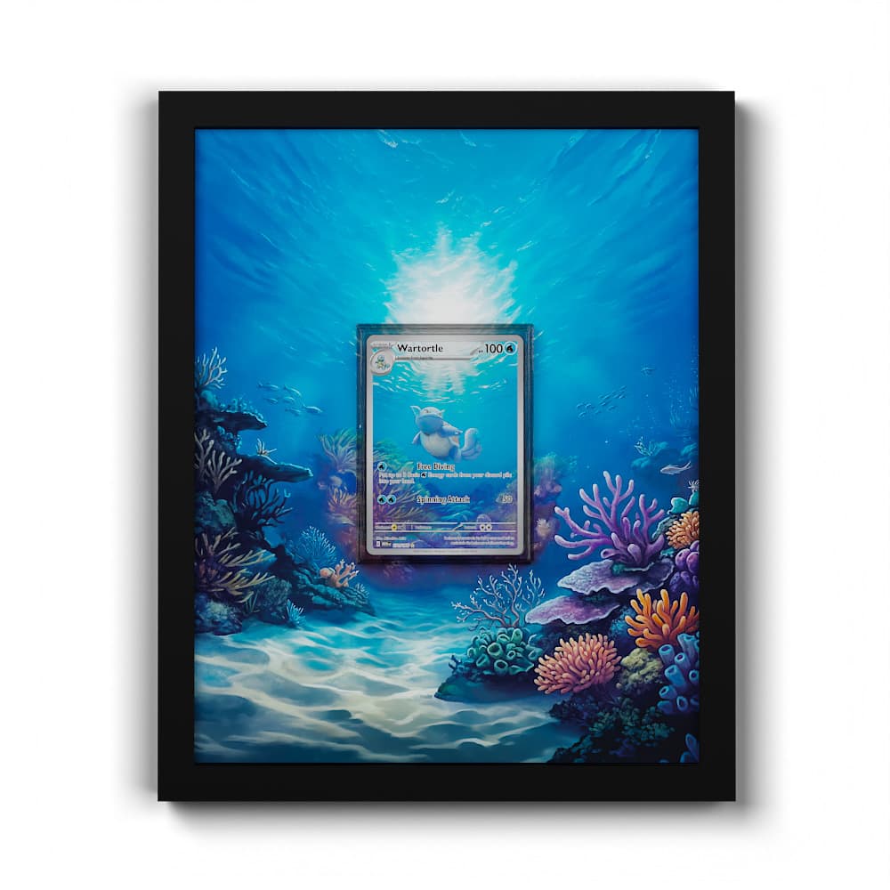 171 Wartortle - Extended Artwork Framed Pokemon Card Display
