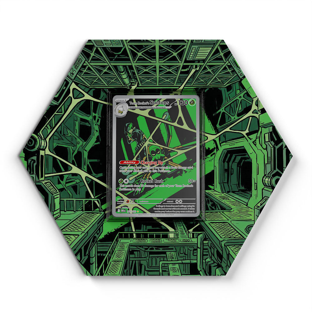187/182 Team Rocket's Spidops - Extended Artwork Pokemon Card Display
