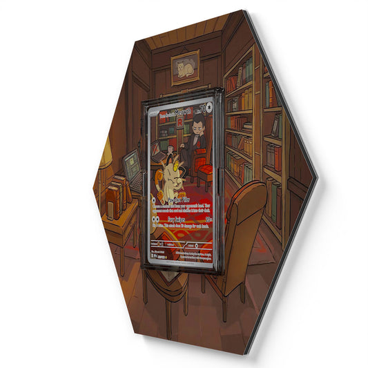203/182 Team Rocket's Meowth - Extended Artwork Pokemon Card Display