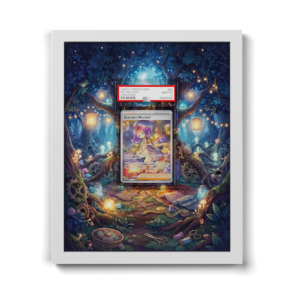 183 Acerola's Mischief - Extended Artwork Framed Pokemon Card Display