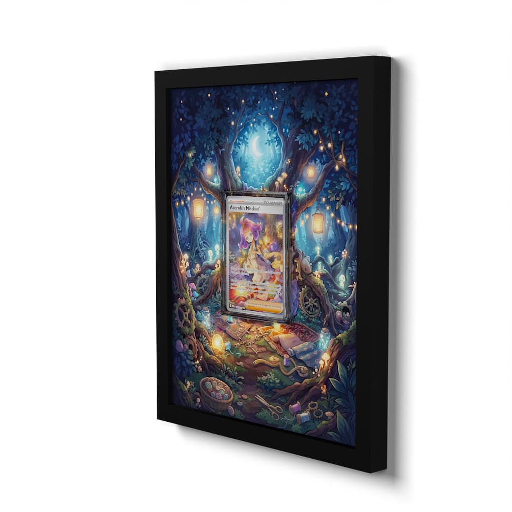 183 Acerola's Mischief - Extended Artwork Framed Pokemon Card Display