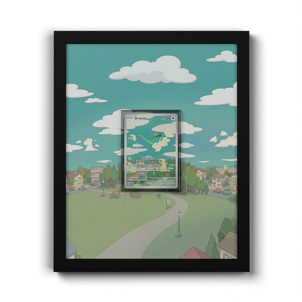 184 Drampa - Extended Artwork Framed Pokemon Card Display