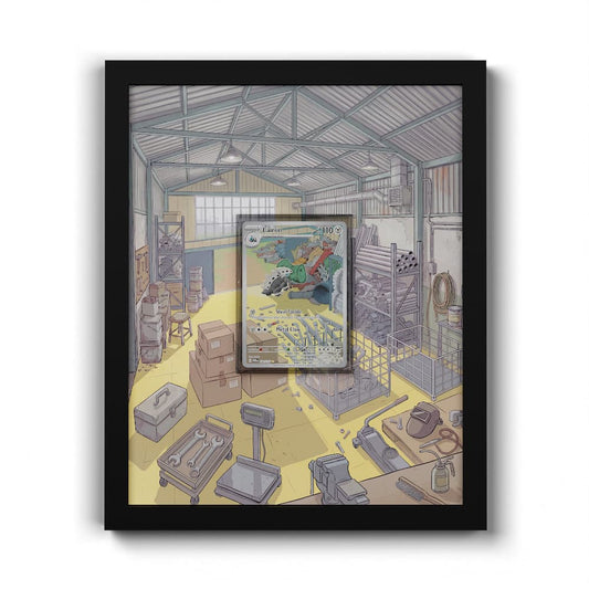 184/167 Lairon - Extended Artwork Framed Pokemon Card Display