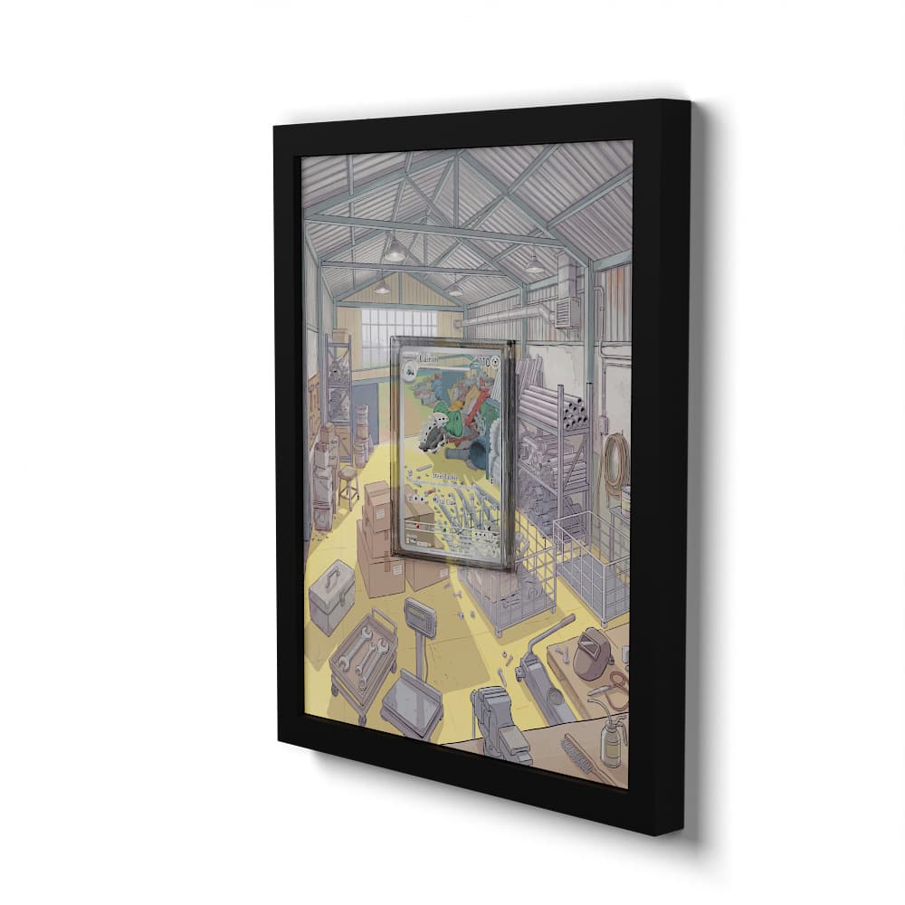 184/167 Lairon - Extended Artwork Framed Pokemon Card Display