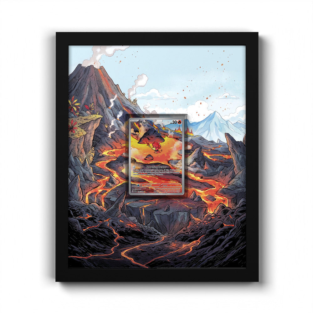 186/182 Magby - Extended Artwork Pokemon Card Frame