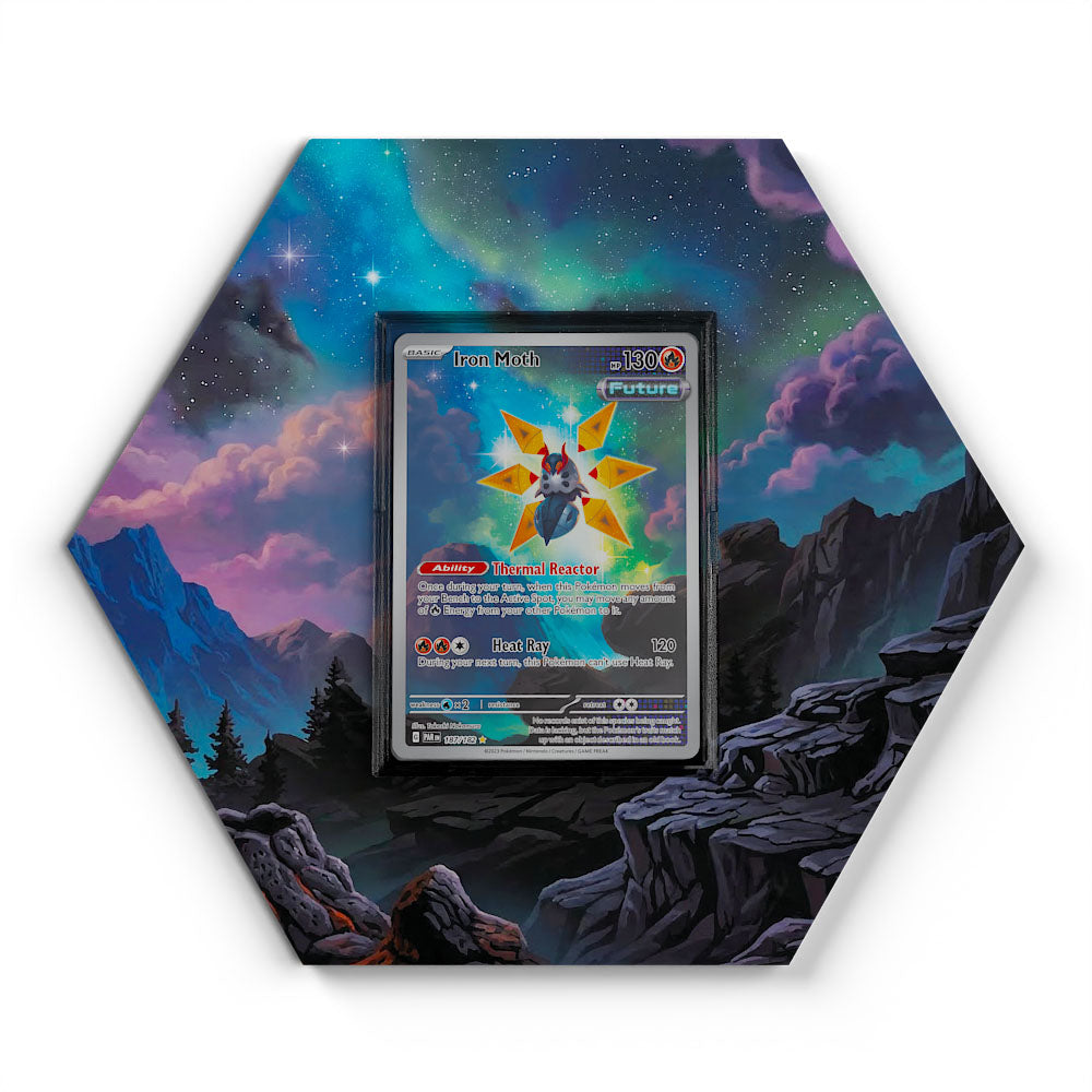 187/182 Iron Moth - Extended Artwork Pokemon Card Display