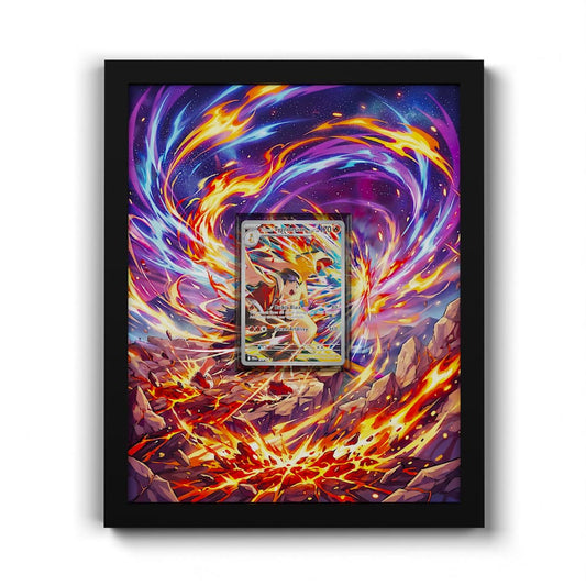 190/182 Ethan's Typhlosion - Extended Artwork Framed Pokemon Card Display