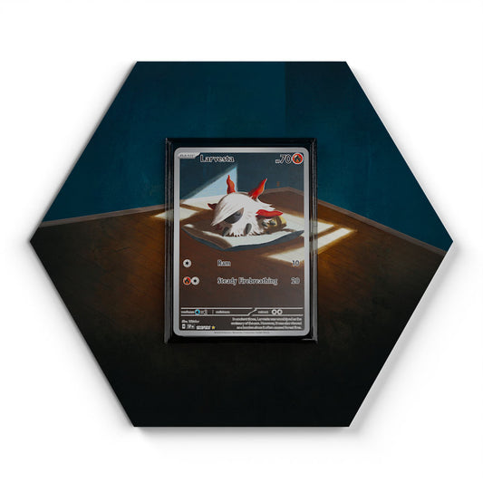 196/191 Larvesta - Extended Artwork Pokemon Card Display