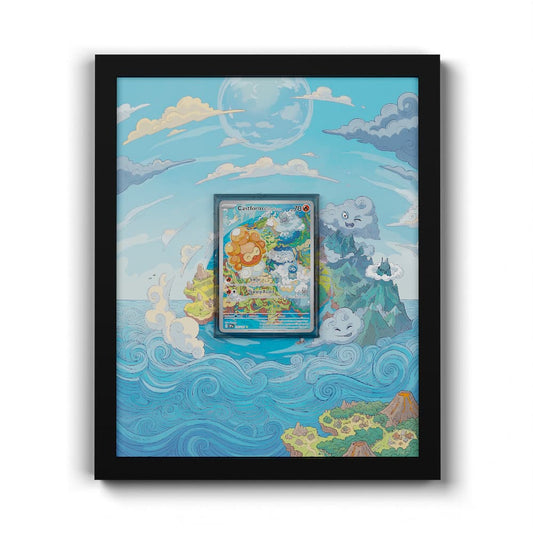 195 Castform Sunny Form - Extended Artwork Framed Pokemon Card Display
