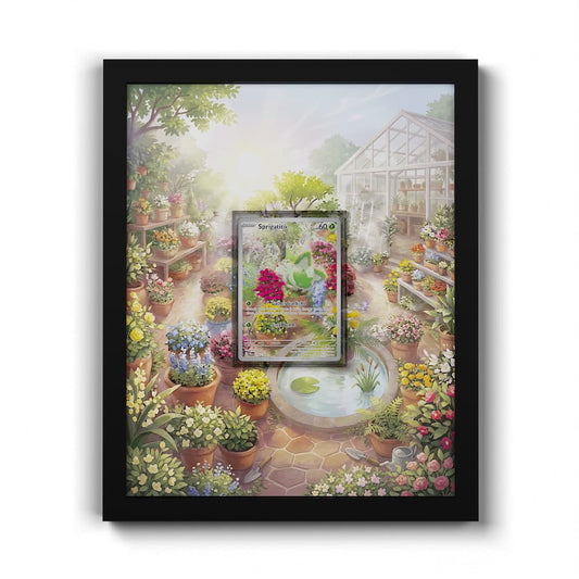 196/193 Sprigatito - Extended Artwork Framed Pokemon Card Display