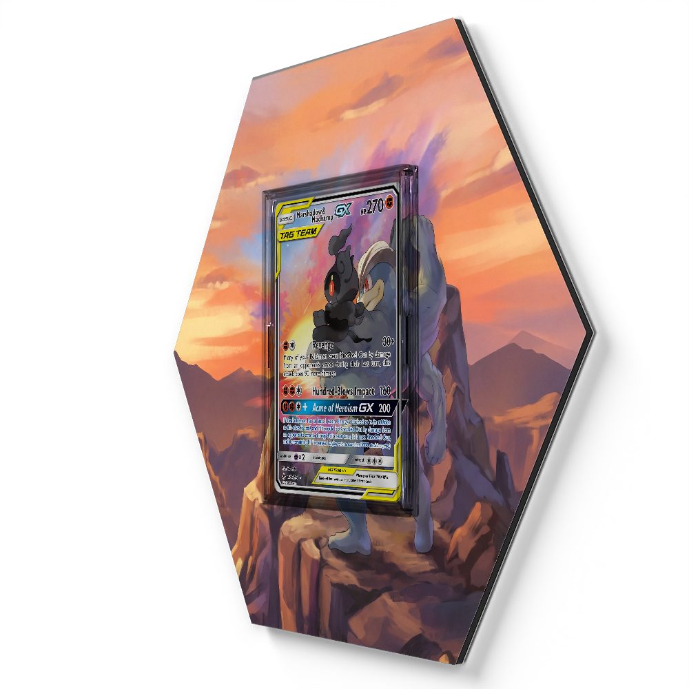 199/214 Marshadow & Machamp GX - Extended Artwork Pokemon Card Display