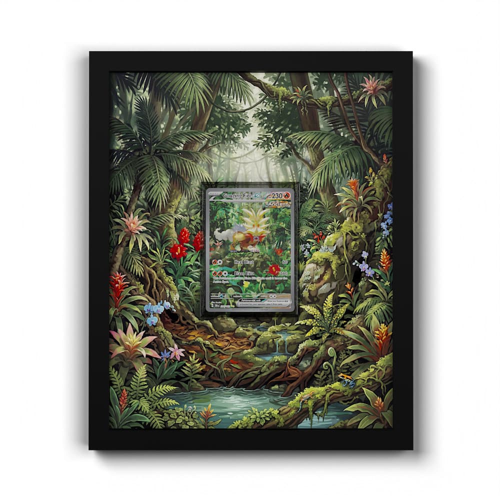 204 Gouging Fire EX - Extended Artwork Framed Pokemon Card Display