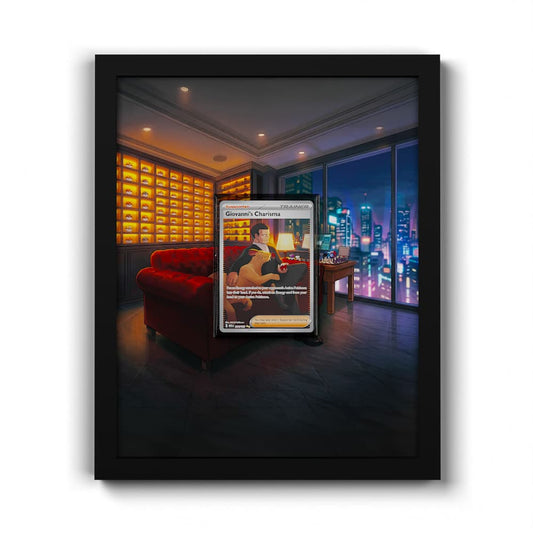 204 Giovanni's Charisma - Extended Artwork Framed Pokemon Card Display