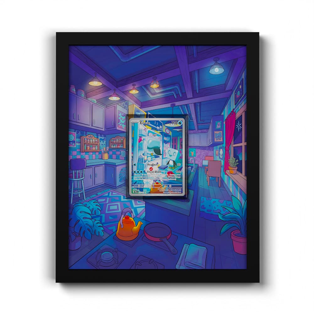 205 Eiscue - Extended Artwork Framed Pokemon Card Display
