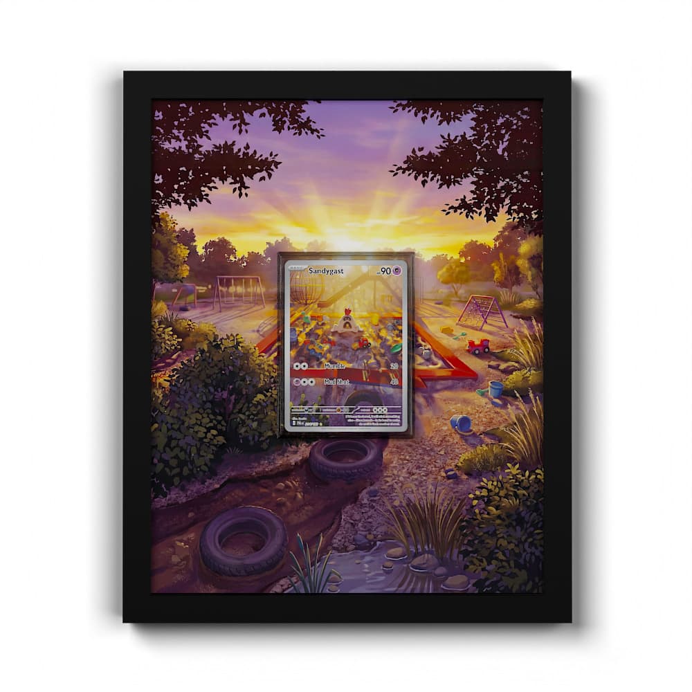 214 Sandygast - Extended Artwork Framed Pokemon Card Display