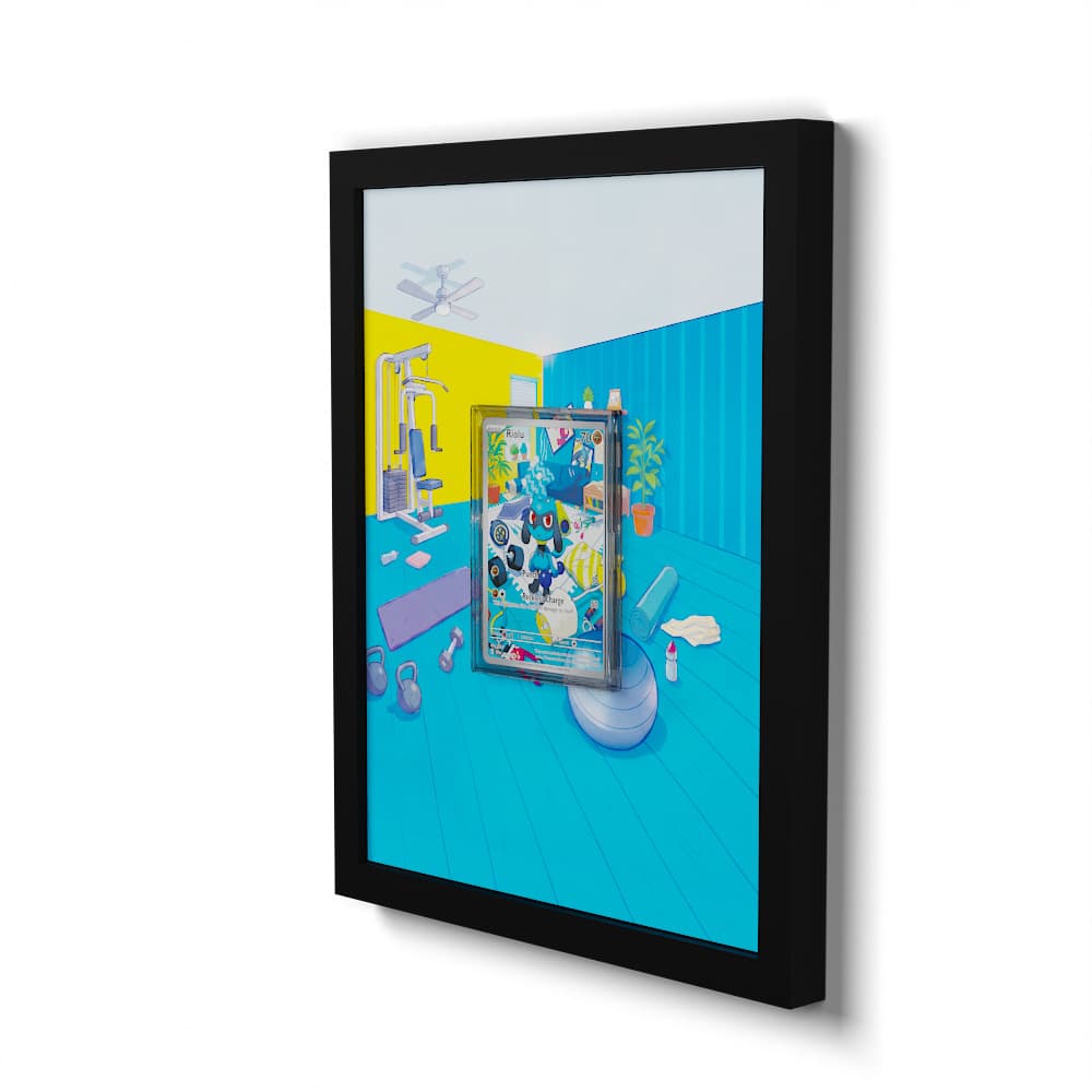 215/198 Riolu - Extended Artwork Framed Pokemon Card Display