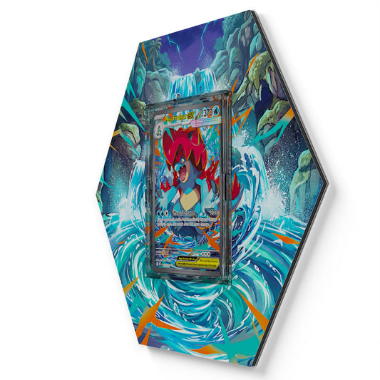 274/217 Mega Feraligatr EX - Extended Artwork Pokemon Card Display