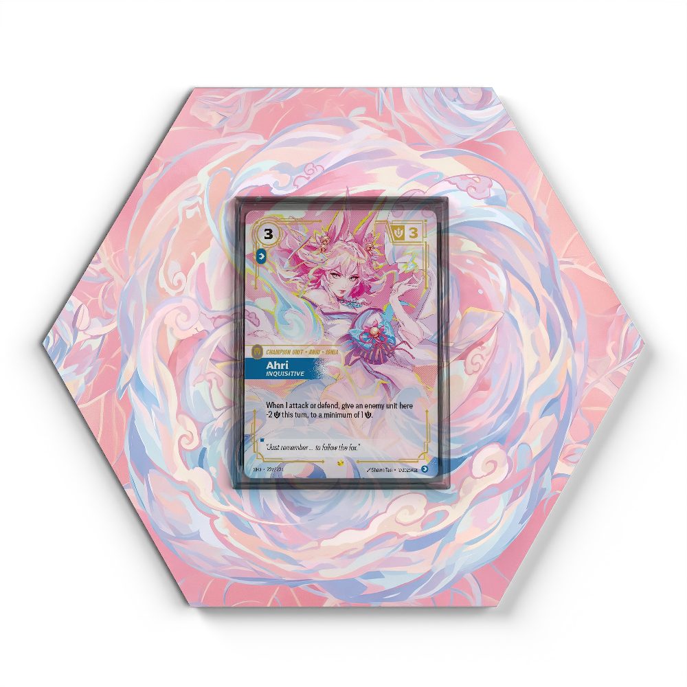 227/221 Ahri Inquisitive (Spiritforged) - Extended Artwork Riftbound Card Display