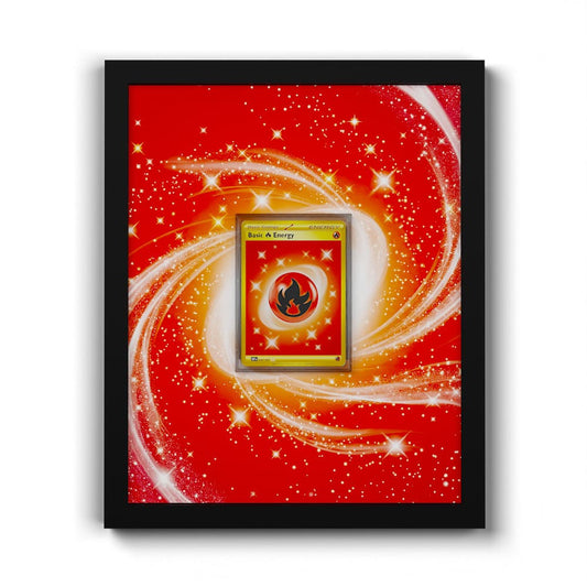 230/197 Fire Energy - Extended Artwork Framed Pokemon Card Display