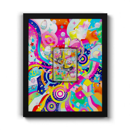 231 Iono's Wattrel - Extended Artwork Framed Pokemon Card Display