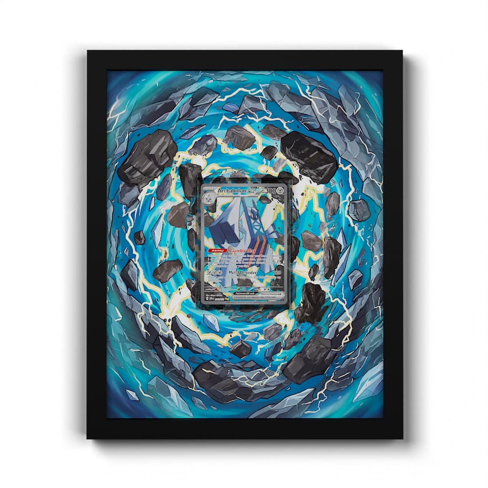 241 Archaludon EX - Extended Artwork Framed Pokemon Card Display