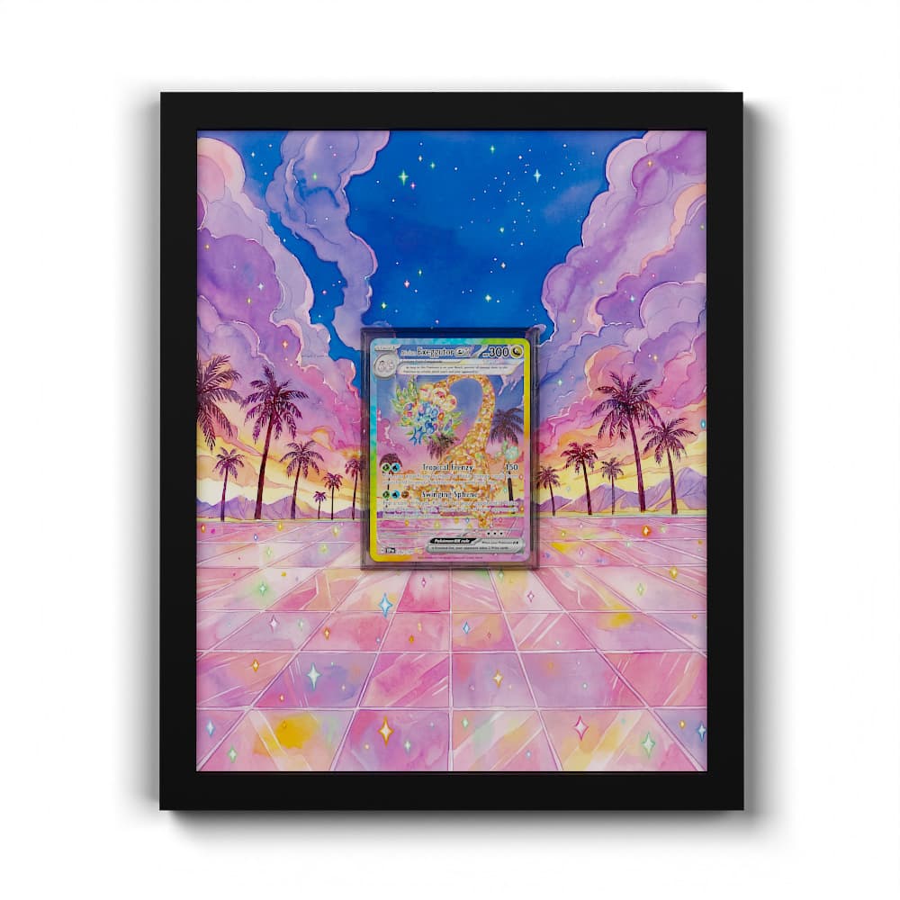 242 Alolan's Exeggutor - Extended Artwork Framed Pokemon Card Display