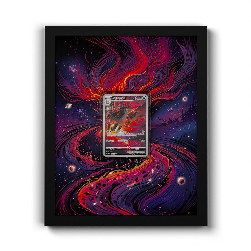 243 Mightyena - Extended Artwork Framed Pokemon Card Display