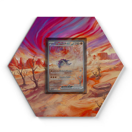 246/198 Great Tusk EX - Extended Artwork Pokemon Card Display