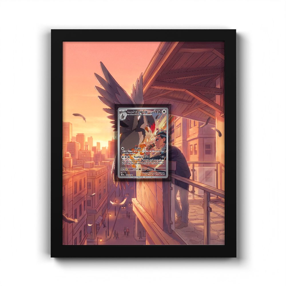 249/217 Larry's Staraptor - Extended Artwork Framed Pokemon Card Display