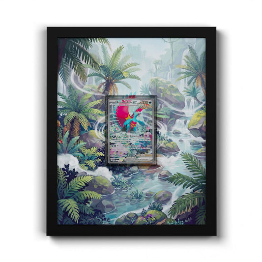 251/182 Roaring Moon - Extended Artwork Framed Pokemon Card Display