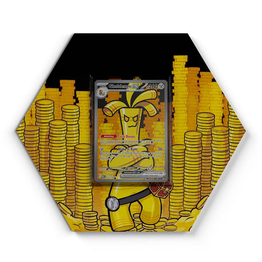 252/182 Gholdengo EX - Extended Artwork Pokemon Card Display