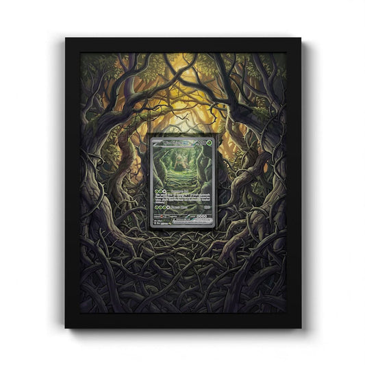 257 Wo-Chien EX - Extended Artwork Framed Pokemon Card Display