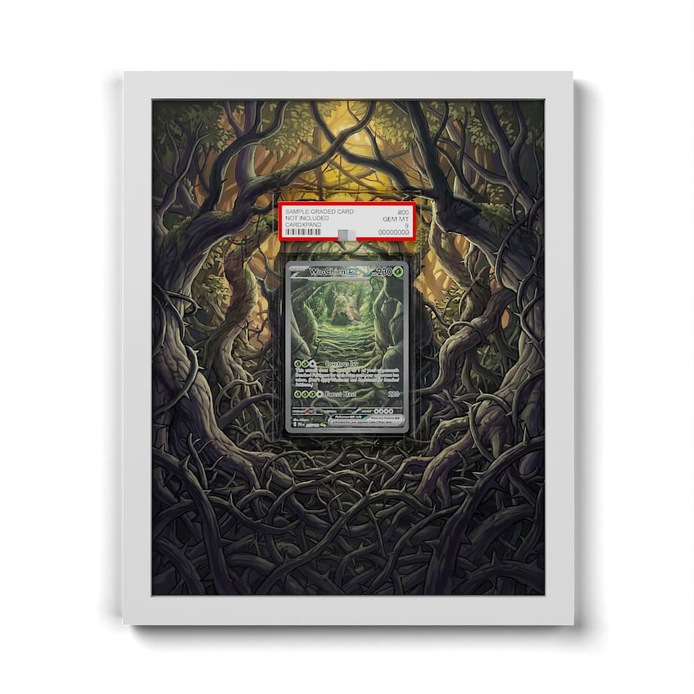 257 Wo-Chien EX - Extended Artwork Framed Pokemon Card Display