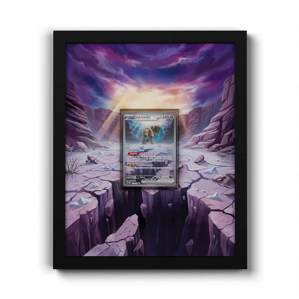 263 Ting-Lu EX - Extended Artwork Framed Pokemon Card Display