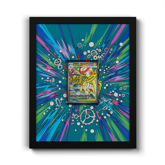 266 Mega Elektross EX - Extended Artwork Framed Pokemon Card Display