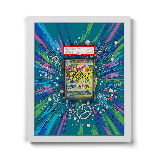 266 Mega Elektross EX - Extended Artwork Framed Pokemon Card Display