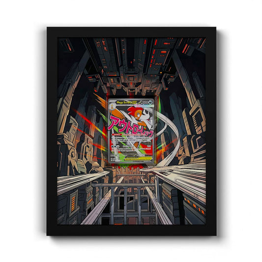 270 Mega Scrafty EX - Extended Artwork Framed Pokemon Card Display