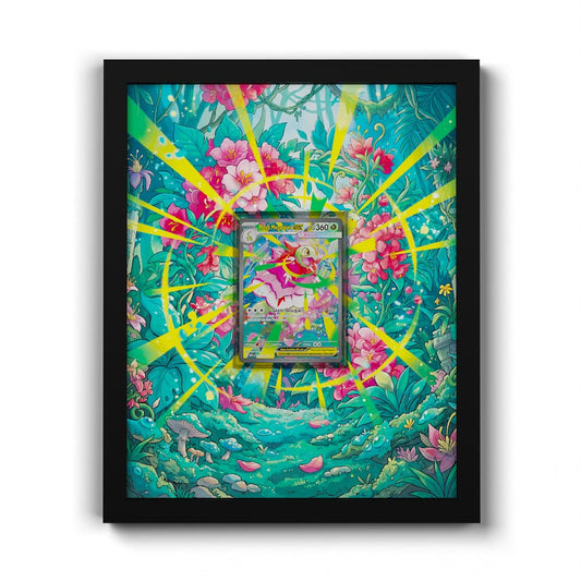 272 Mega Meganium EX - Extended Artwork Framed Pokemon Card Display