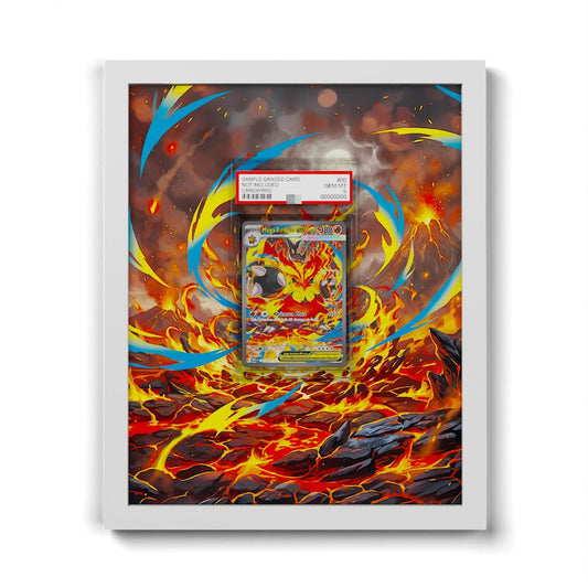 273 Mega Emboar EX - Extended Artwork Framed Pokemon Card Display