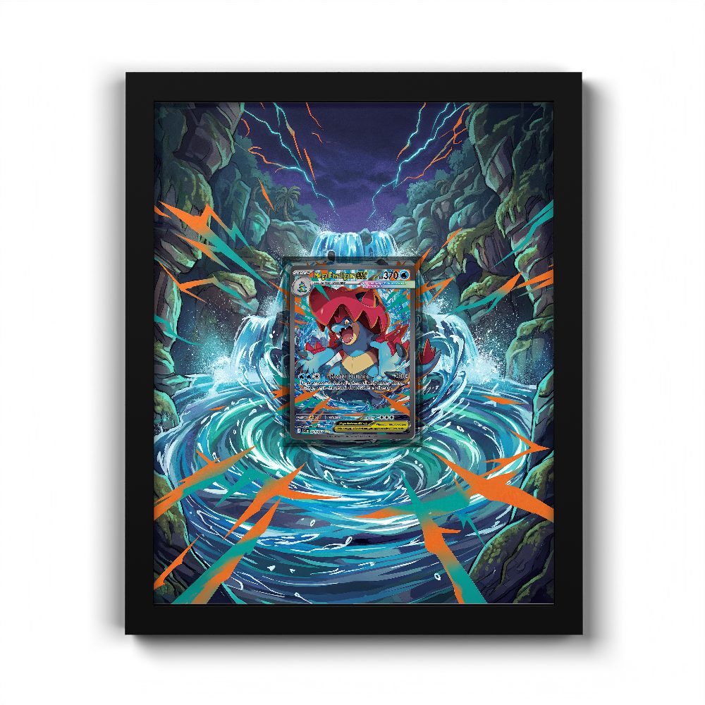 274/217 Mega Feraligatr Ex - Extended Artwork Pokemon Card Frame