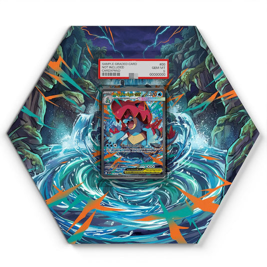 274/217 Mega Feraligatr EX - Extended Artwork Pokemon Card Display
