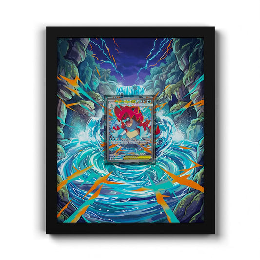 274 Mega Feraligatr EX - Extended Artwork Framed Pokemon Card Display