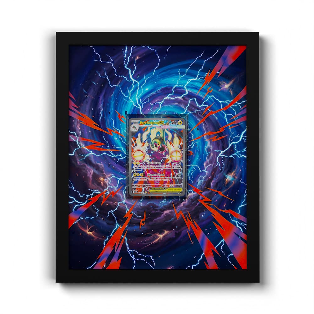 278 Mega Elektross EX - Extended Artwork Framed Pokemon Card Display