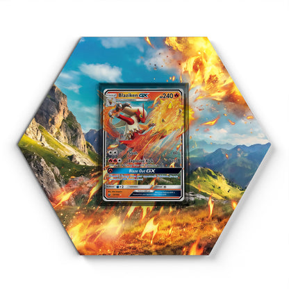 28/168 Blaziken GX - Extended Artwork Pokemon Card Display