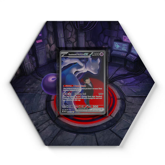 281/217 Team Rocket's Mewtwo EX - Extended Artwork Pokemon Card Display