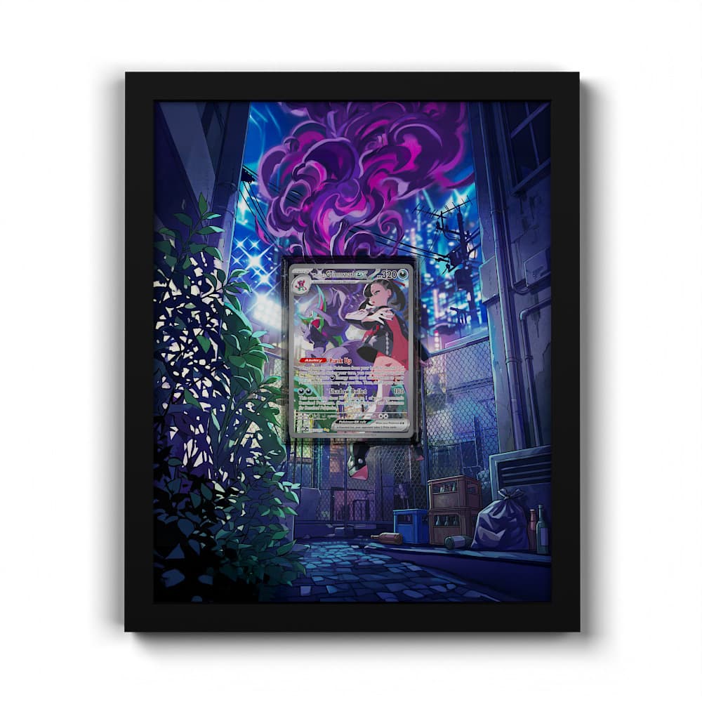 287 Marnie's Grimmsnarl EX - Extended Artwork Framed Pokemon Card Display
