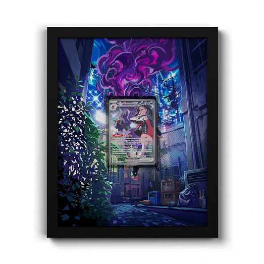 287 Marnie's Grimmsnarl EX - Extended Artwork Framed Pokemon Card Display